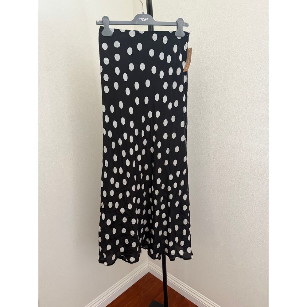 $172 New Kourt black white polka dot Astoria skirt sz M - Picture 6 of 10